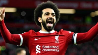 محمد صلاح أفضل لاعب عربي في العالم لعام 2025 يحتفل بهدفه مع ليفربول في الدوري الإنجليزي الممتاز