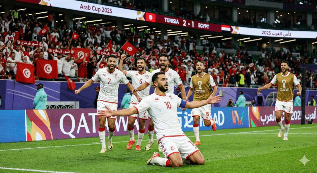 نسور قرطاج المنتخب التونسي أهداف مميزة كأس العرب 2025